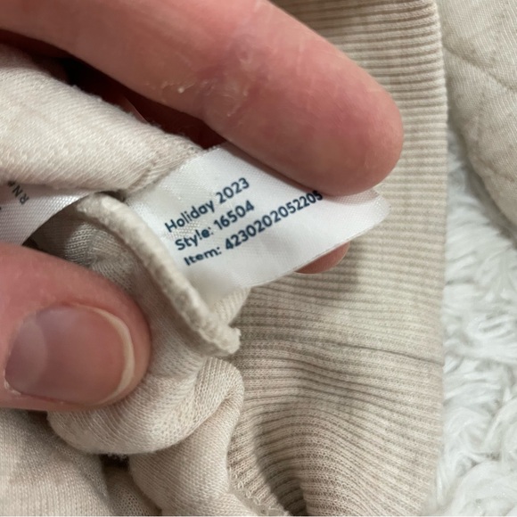 Marine Layer | Cream Corbet Quilted Puff Sleeve Crewneck Sweater Women’s Size XS - Picture 6 of 11